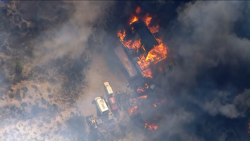 Brush fire in the Santa Clarita Valley.