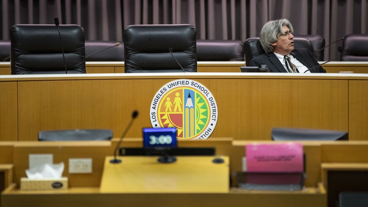 After meeting for more than five hours in secret, L.A. school board members failed to announce a new superintendent Friday and left Jefferson Crain, the board's senior staff member, to close the meeting by himself "for lack of a quorum."