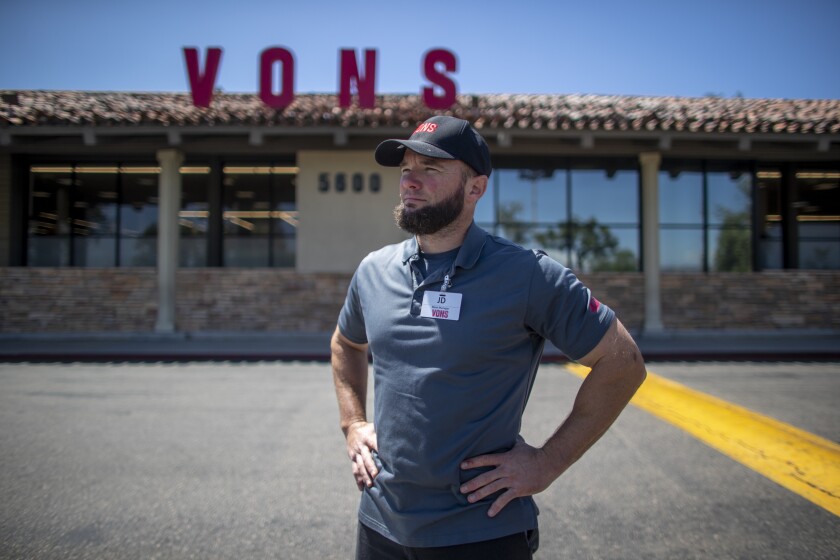  Jay D Willey, 42, meat manager at Anaheim Von's, has worked in a grocery store since he was 18.