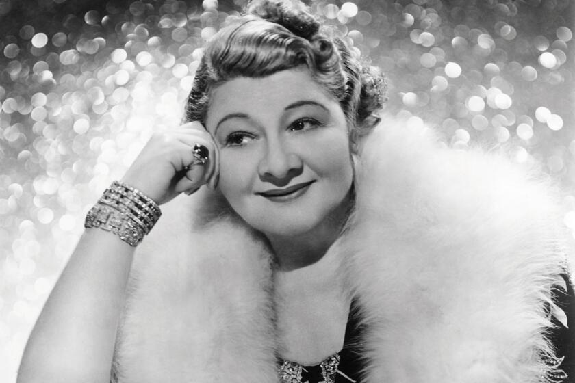 Singer and actress Sophie Tucker.