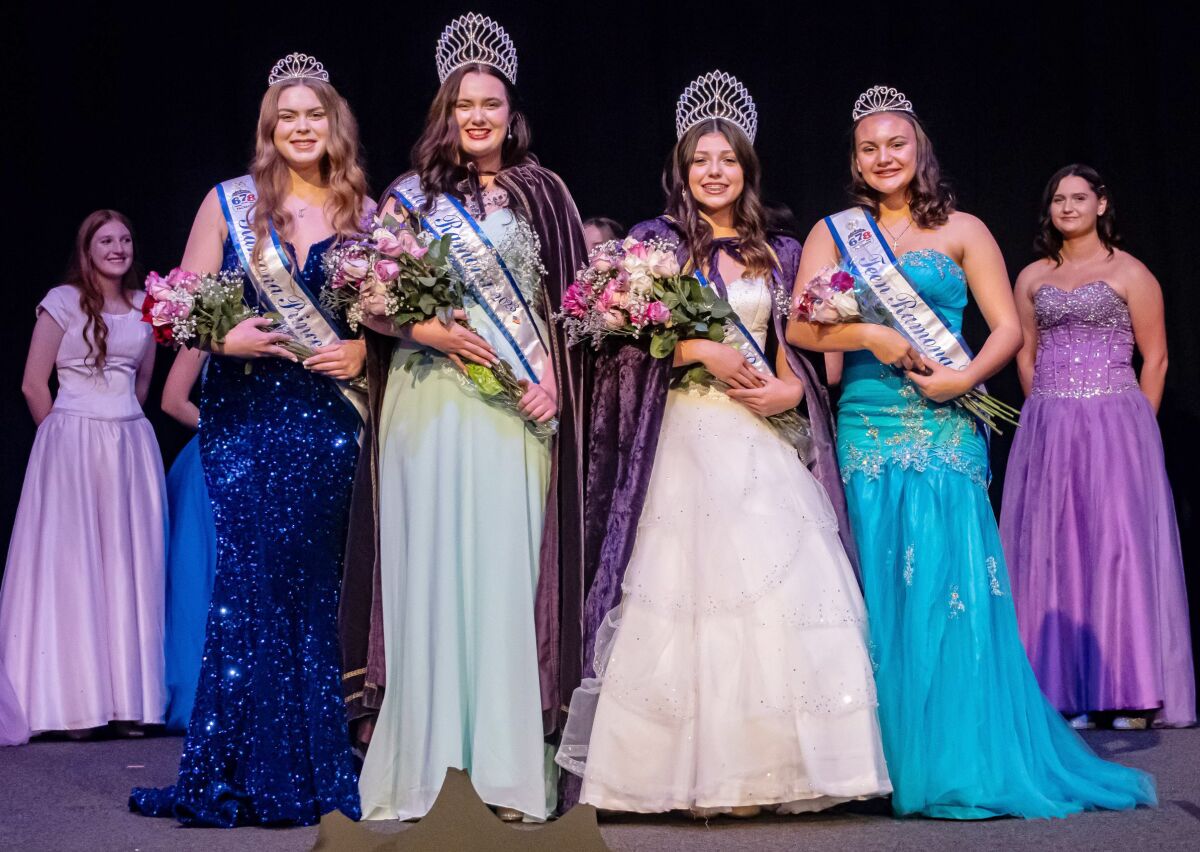 Miss Ramona Pageant 2023 winners are, from left, Collette Thomsen, Francess Stromberg, Caterina Filippone, and Keely Townley.