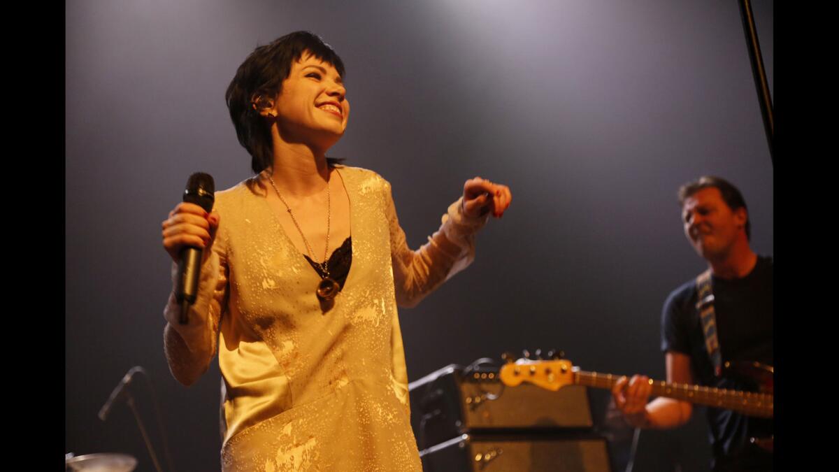Carly Rae Jepsen kicks off Fleetwood Mac Fest at the Fonda Theater on Feb. 10, 2016, with her rendition of "Hold Me." Read the review.