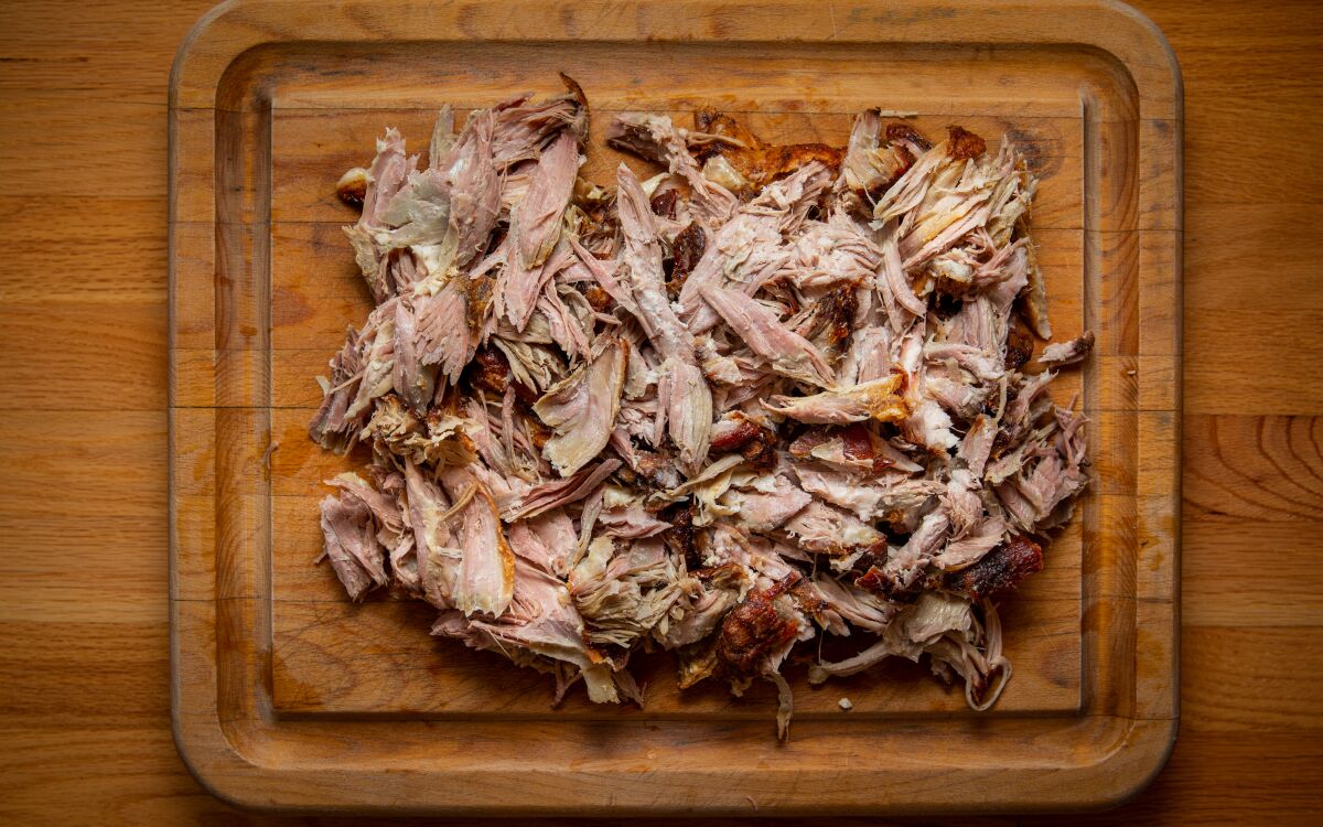 Time is all you need to cook pork shoulder into spoon-tender pulled pork 