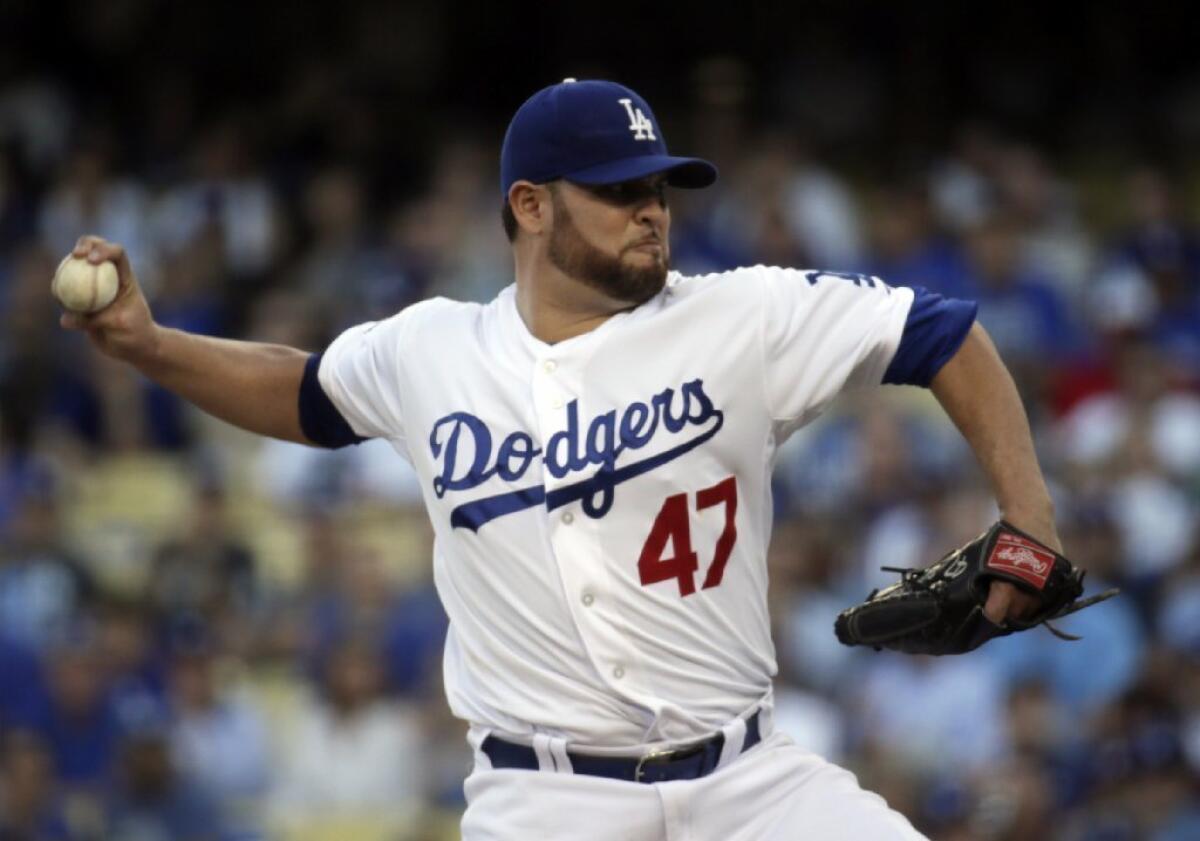 After a fast start Ricky Nolasco went 0-2 with an 11.77 ERA in his last four appearances with the Dodgers.