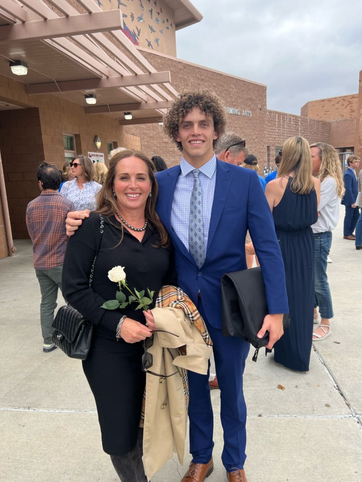 TVIA SD-1 graduating senior John Billington with his mother Jessica