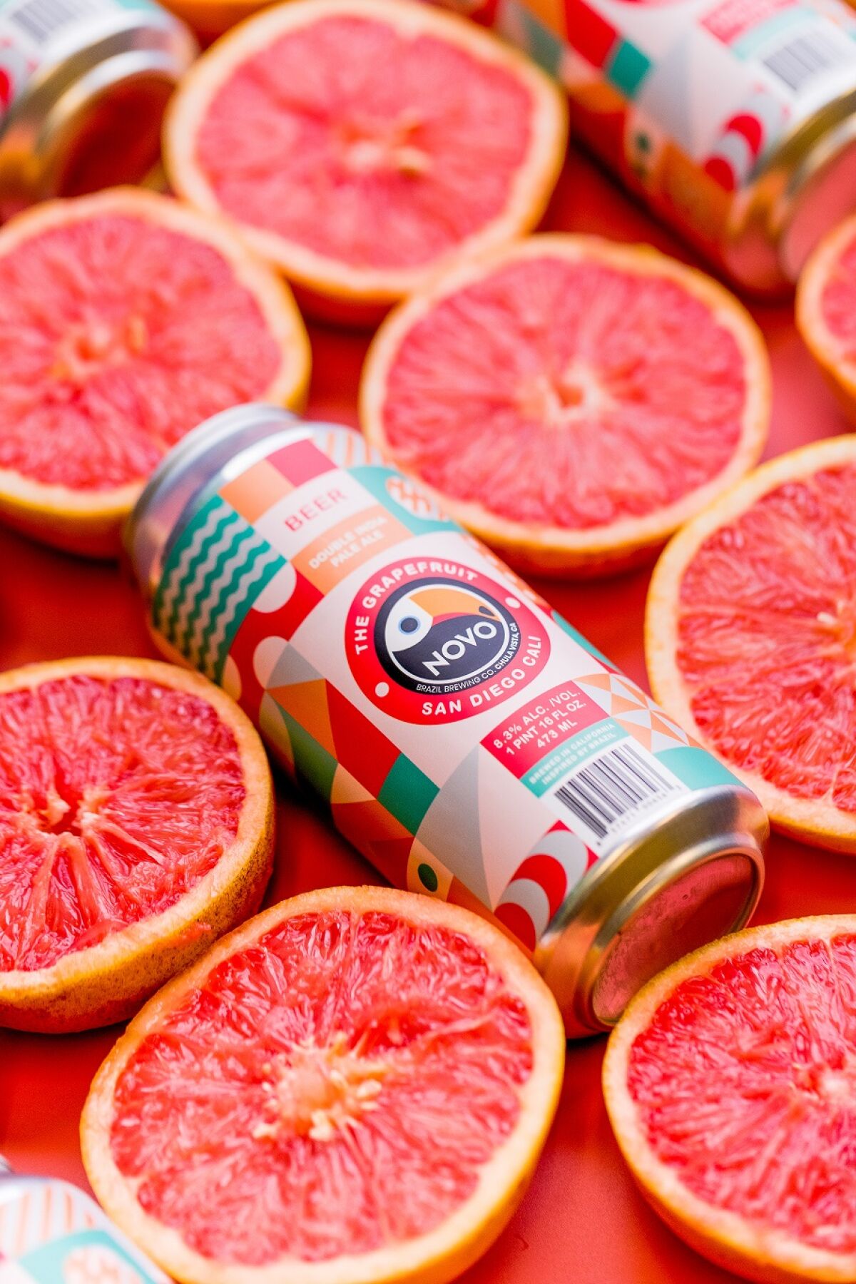 Novo Brazil Brewing Co. Grapefruit Double IPA in a can.