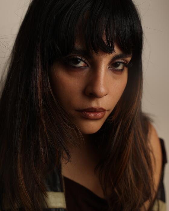 Los Angeles, CA - September 20: Girl Ultra poses for a portrait before a vinyl signing for her new record Blush at ROW DTLA on Friday, Sept. 20, 2024 in Los Angeles, CA. (Michael Blackshire / Los Angeles Times)