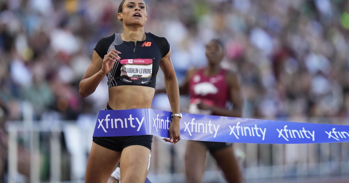 Sydney McLaughlin-Levrone wins the 400 meters in near-record time at U.S. championships