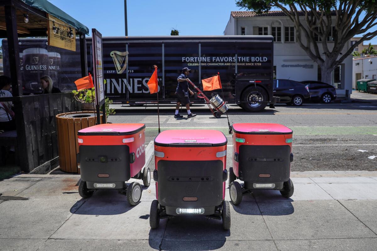 Delivery bots can now bring you groceries in these L.A. neighborhoods ...