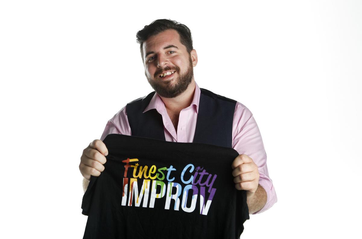 Jesse Suphan is co-chair and producer of Impride, the debut LGBT improvisational comedy festival, hosted by Finest City Improv in partnership with San Diego Pride. (Howard Lipin/Union-Tribune)