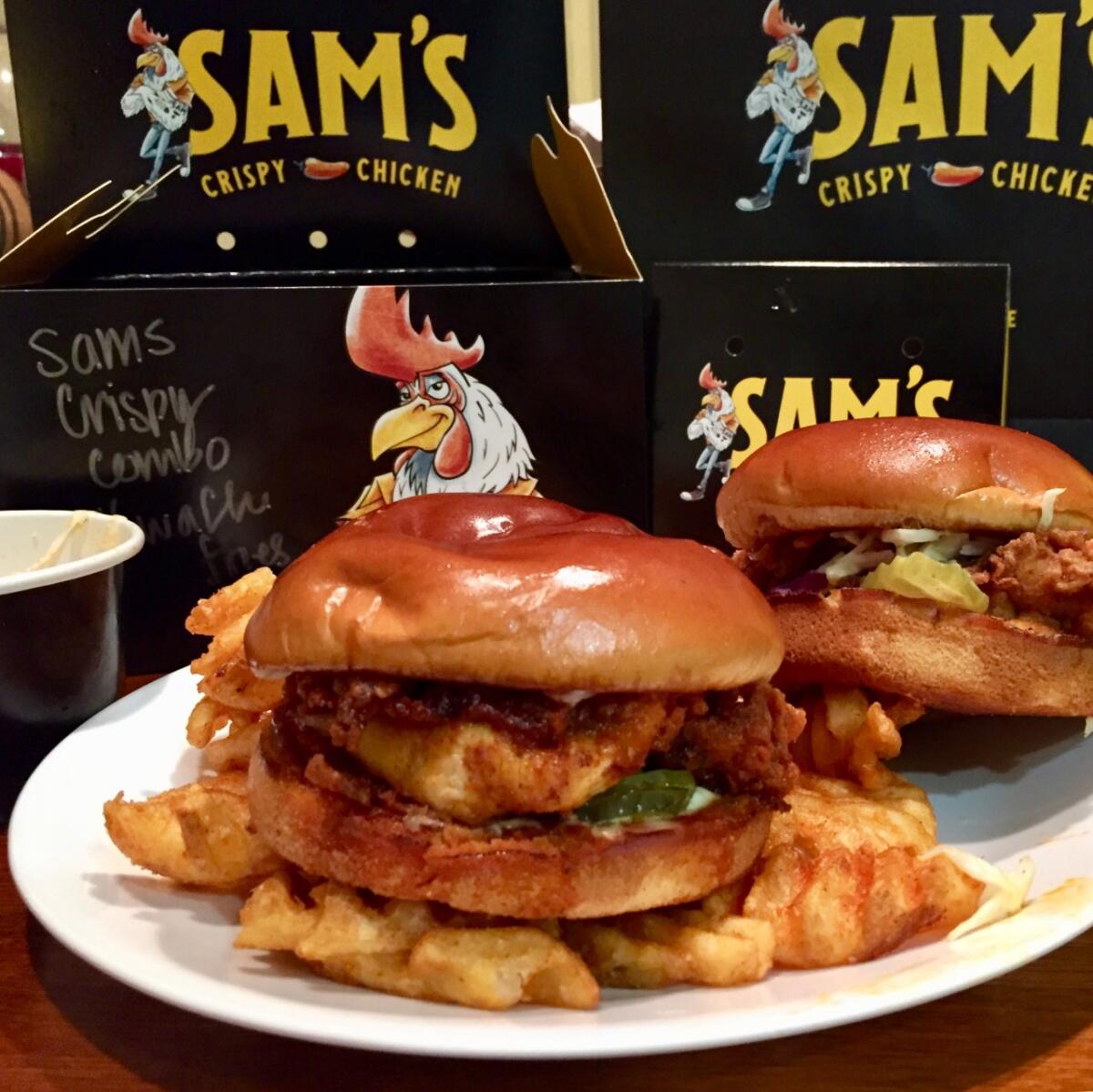 The delivery-only concept of Sam's Crispy Chicken, which has a branch in Costa Mesa, seemed novel when it opened a couple of weeks ago. Then, all restaurants became take-out and delivery only.
