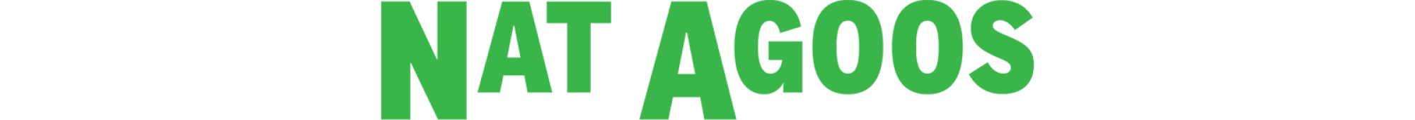 The words 'Nat Agoos' in green