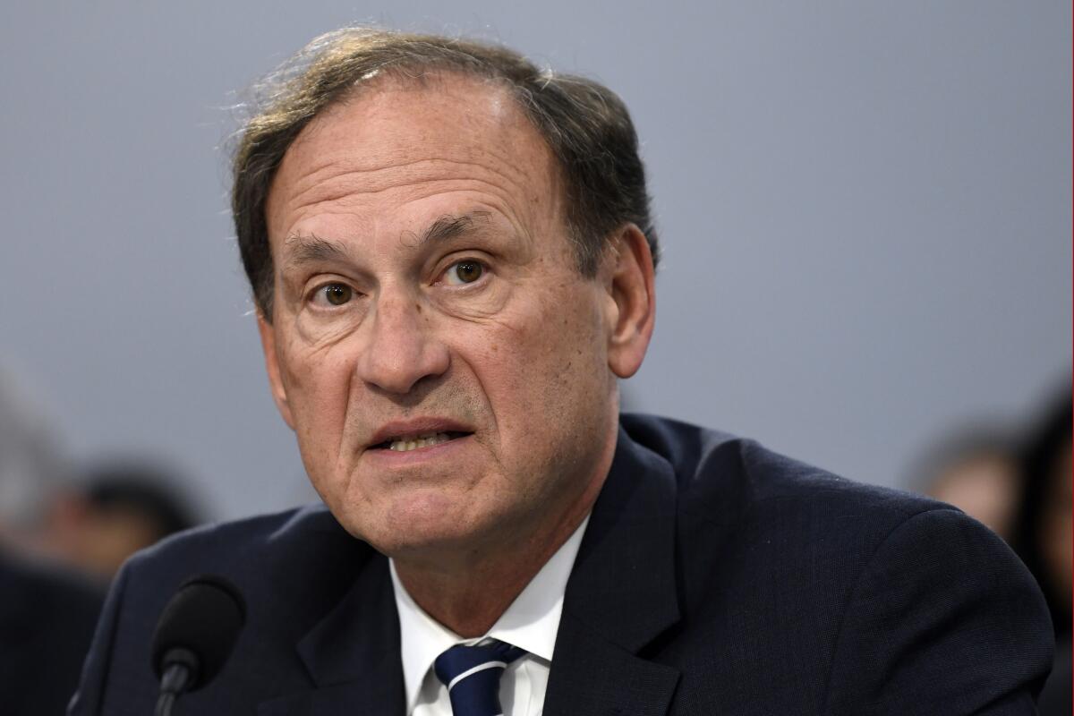 Supreme Court Justice Samuel A. Alito Jr.  on Capitol Hill on March 7, 2019.