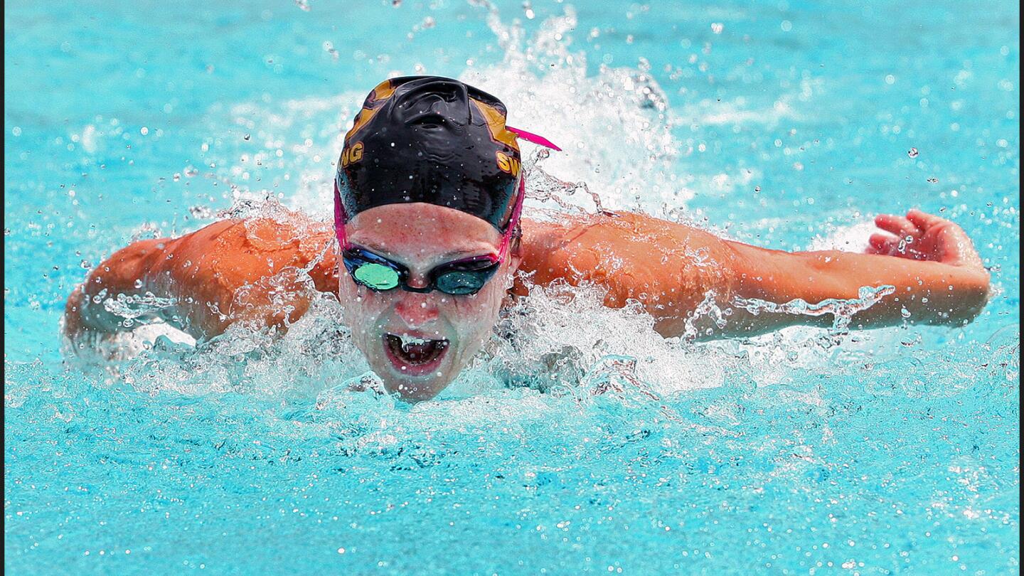 Photo Gallery: La Cañada competes in Rio Hondo League swim finals at the Rose Bowl Aquatic Center
