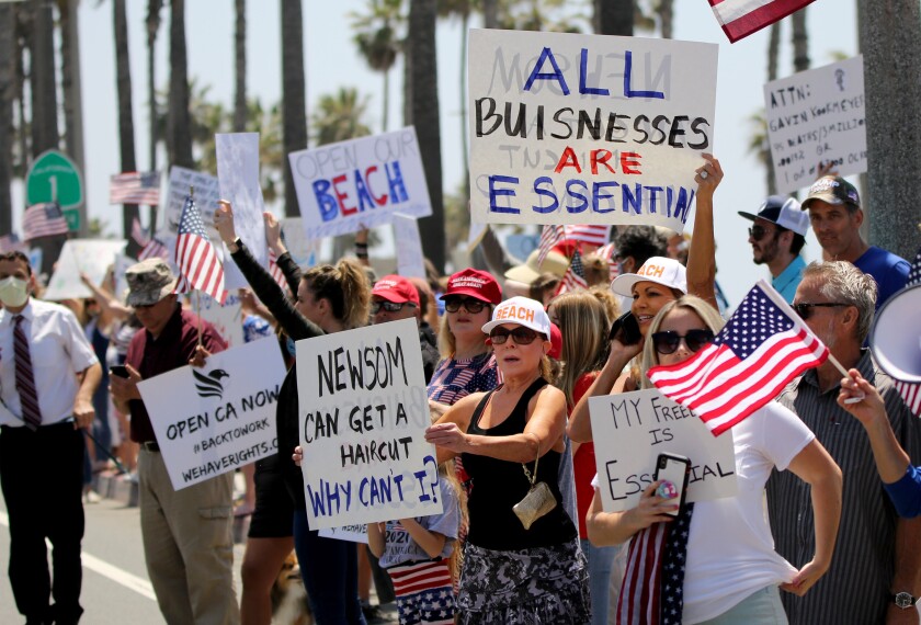 Protest in Huntington Beach