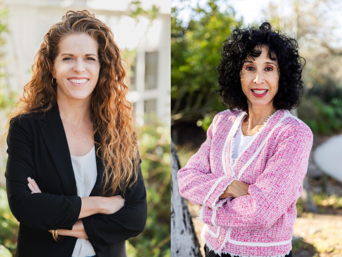 Hallie Jones, left, and Judie Mancuso are running for election to the Laguna Beach City Council in November.