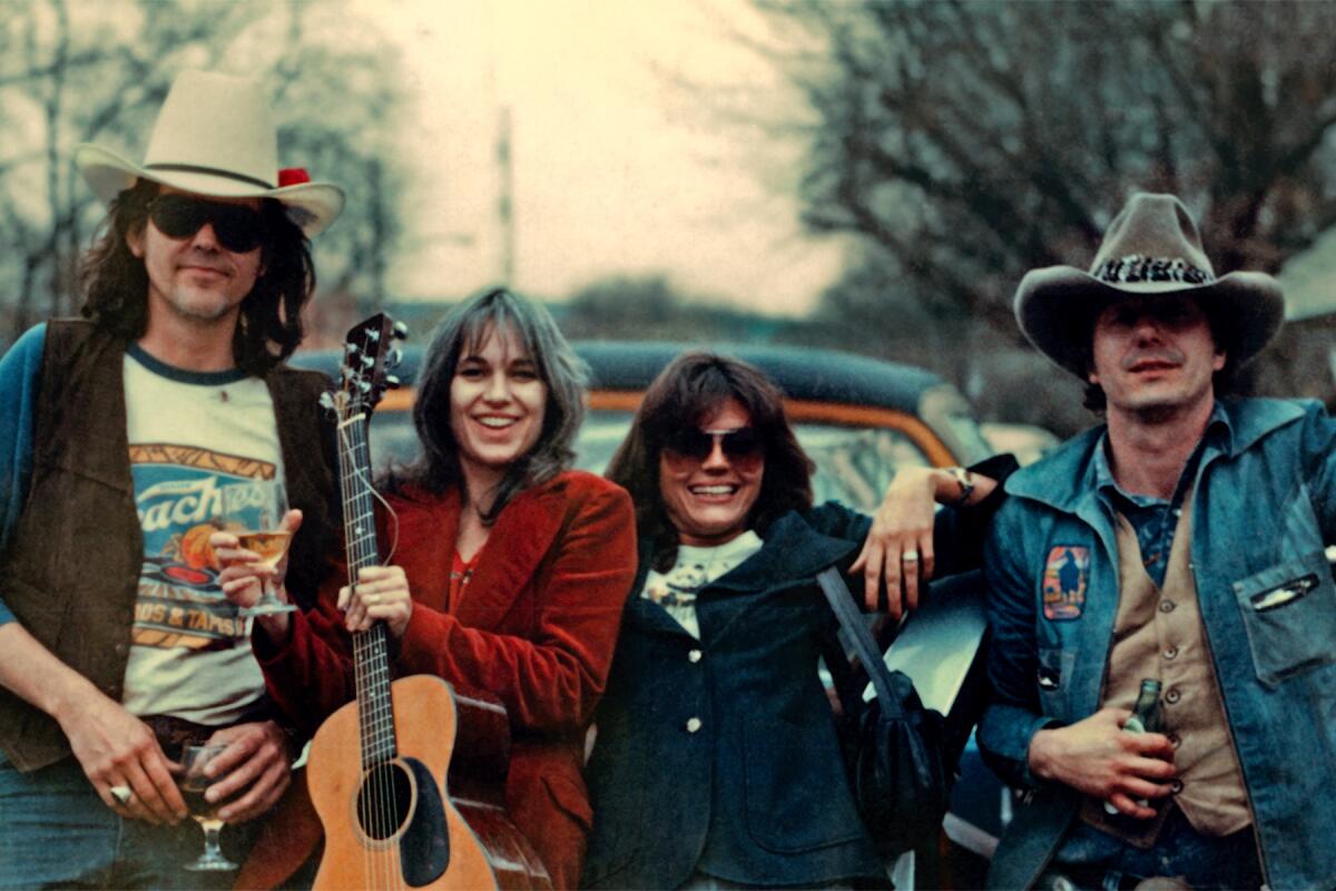 Guy Clark, Susanna Clark, Susan and Jerry Jeff Walker in documentary "Without Getting Killed or Caught."