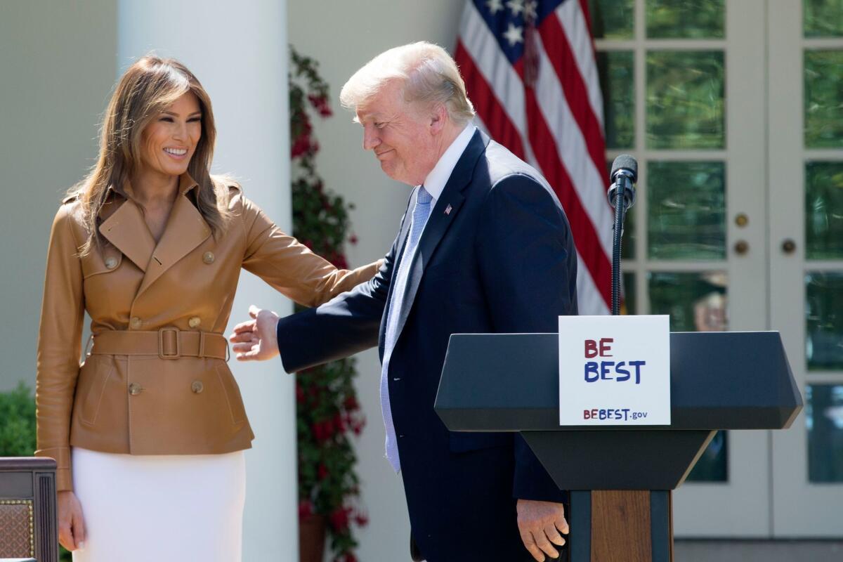 First Lady Melania Trump announces her initiatives.