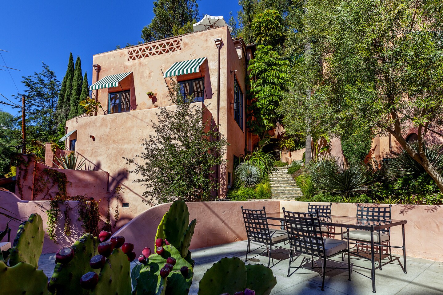 The Spanish-style complex in Hollywood Hills is meant to evoke the villages of Andalusia.