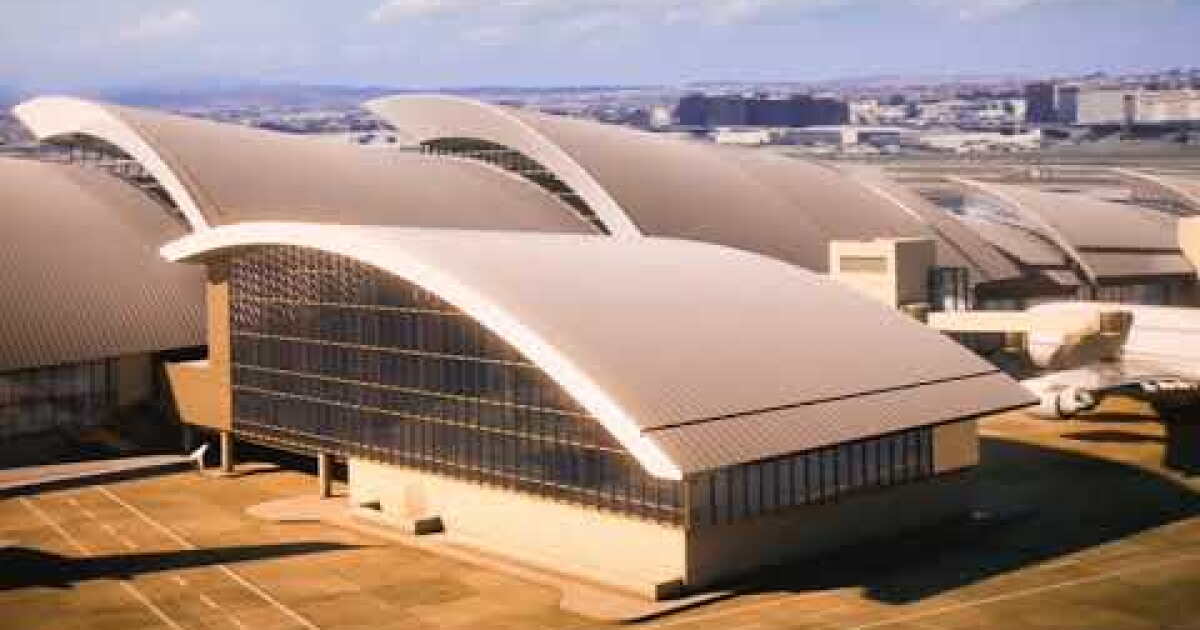 Mla Terminal LAX breaks ground on a $1.6-billion midfield terminal that will add 12 ...