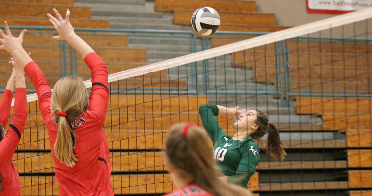 Cami Cox had seven kills and six blocks.