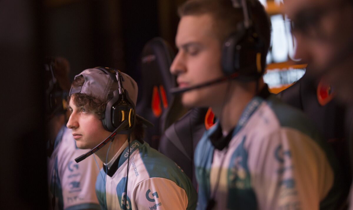 The Cloud 9 Eclipse "Call of Duty" team, pictured, was relegated after losing to Dream Team in April. (Brian van der Brug / Los Angeles Times)
