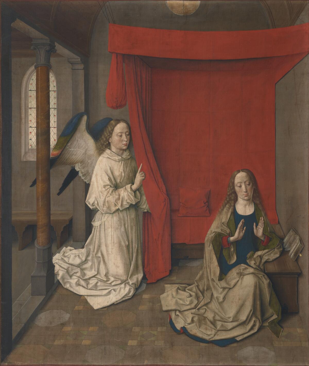 Dieric Bouts, “The Annunciation,” about 1450-55, distemper on linen