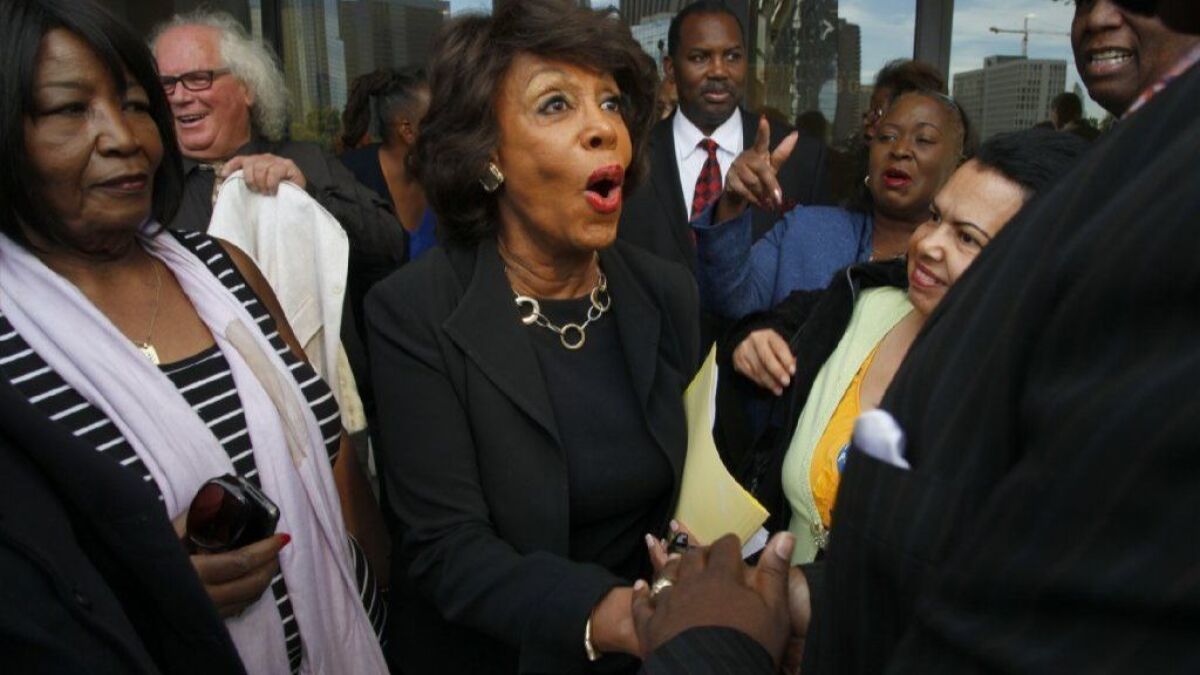 Rep. Maxine Waters (D-Los Angeles) at a 2013 appearance in Los Angeles.