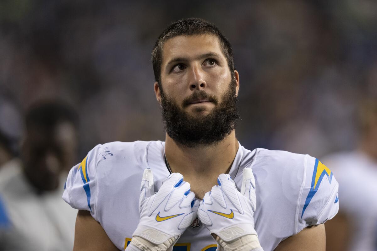 Chargers linebacker Kyler Fackrell during a preseason game.