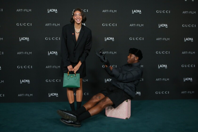 Reign Judge et Tyler the Creator assistent au 10e gala LACMA Art+Film.