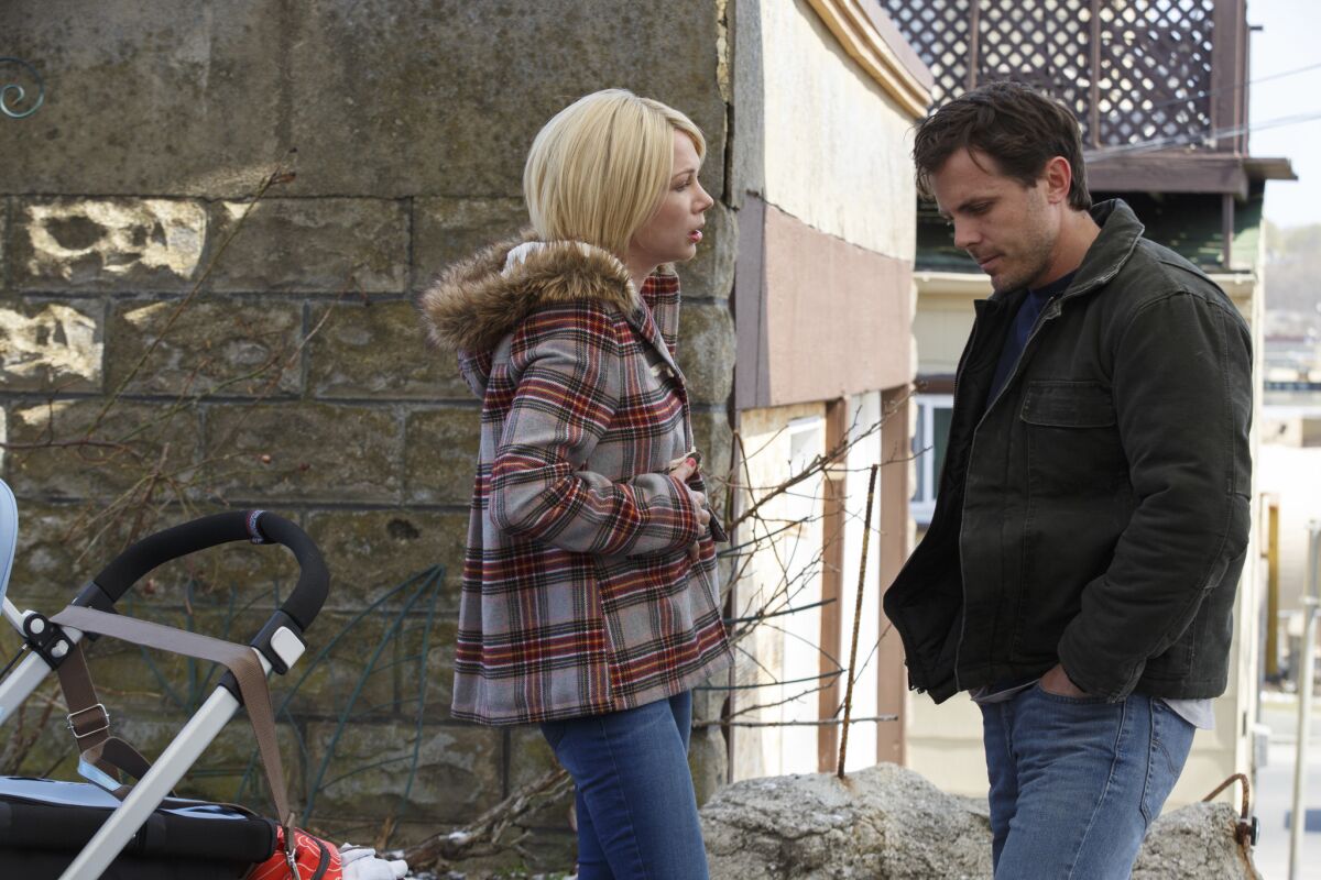 Michelle Williams and Casey Affleck in a scene from "Manchester by the Sea." (Claire Folger / Roadside Attractions and Amazon Studios)