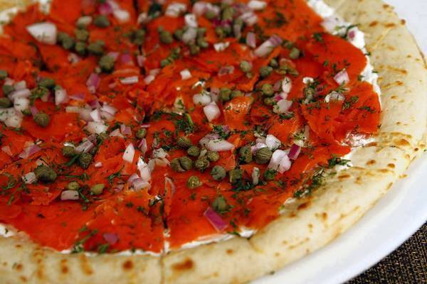 For all those smoked salmon fans out there. Recipe: Smoked salmon pizza