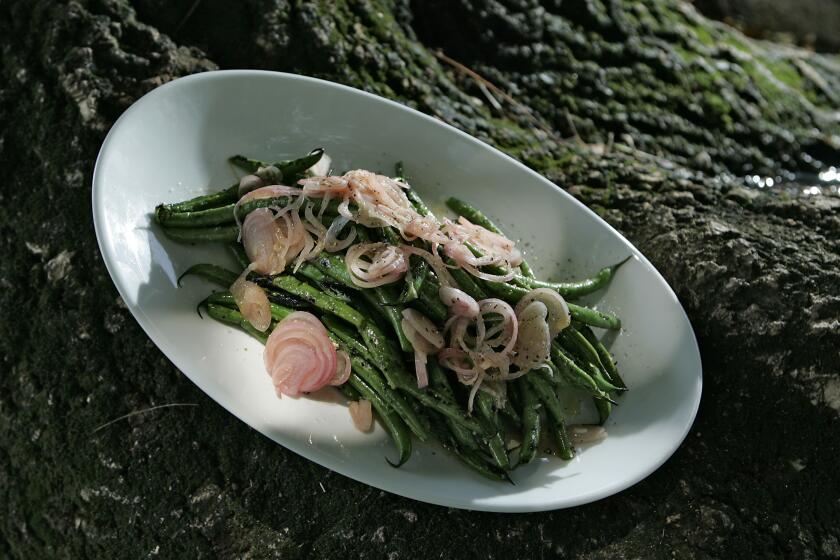 Recipe: Green beans with pickled shallots