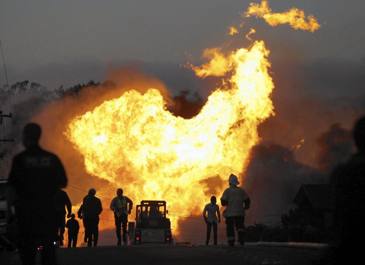 A natural gas explosion in San Bruno, Calif., in 2010 killed eight people and destroyed 38 homes.