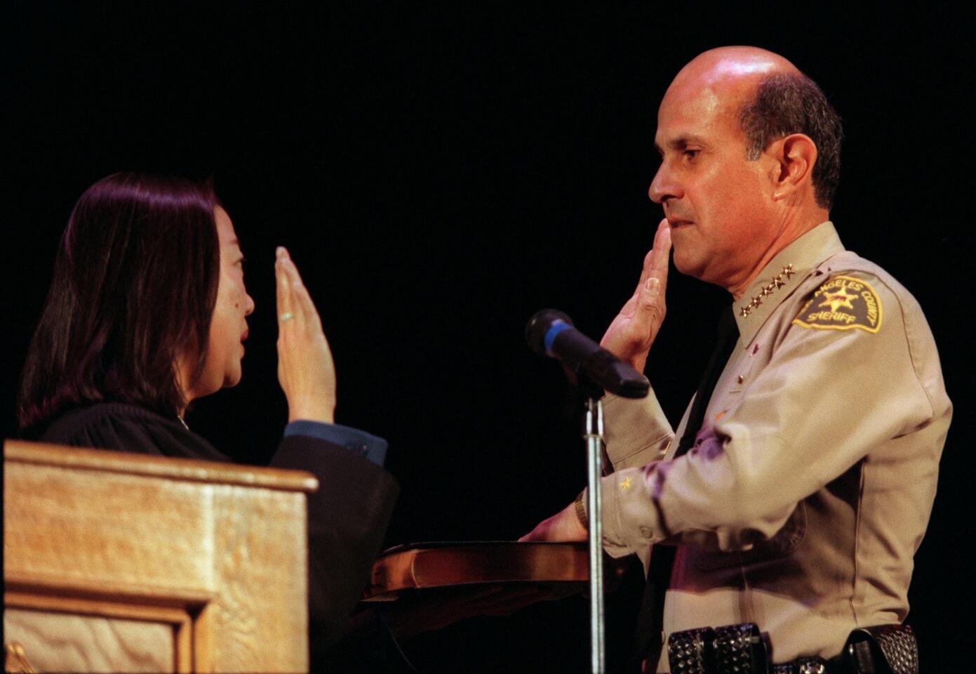 Lee Baca is sworn in as sheriff