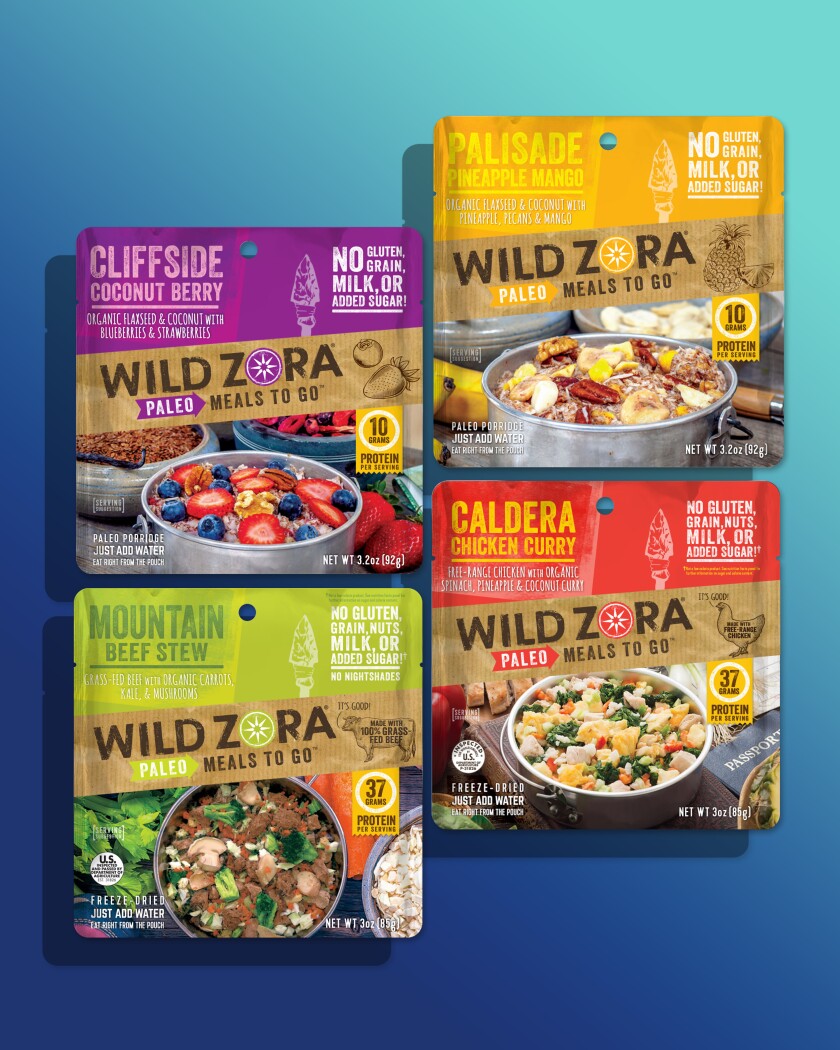 Wild Zora backpacking meals.