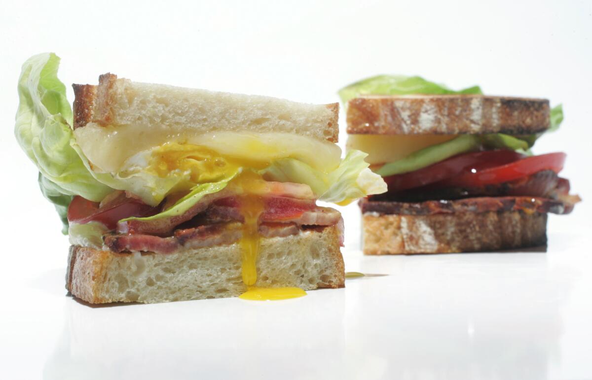 The classic sandwich as envisioned by Thomas Keller. Recipe: 'Spanglish' BLT with fried egg and melted cheese