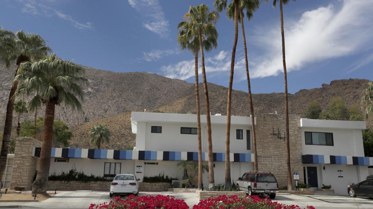 The exterior of Holiday House Palm Springs.