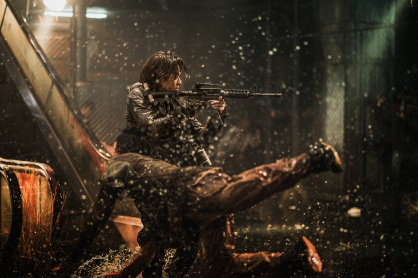 Marine Capt. Jung-seok (Gang Dong-won) finds himself in a firefight in the "Train to Busan" sequel "Peninsula."
