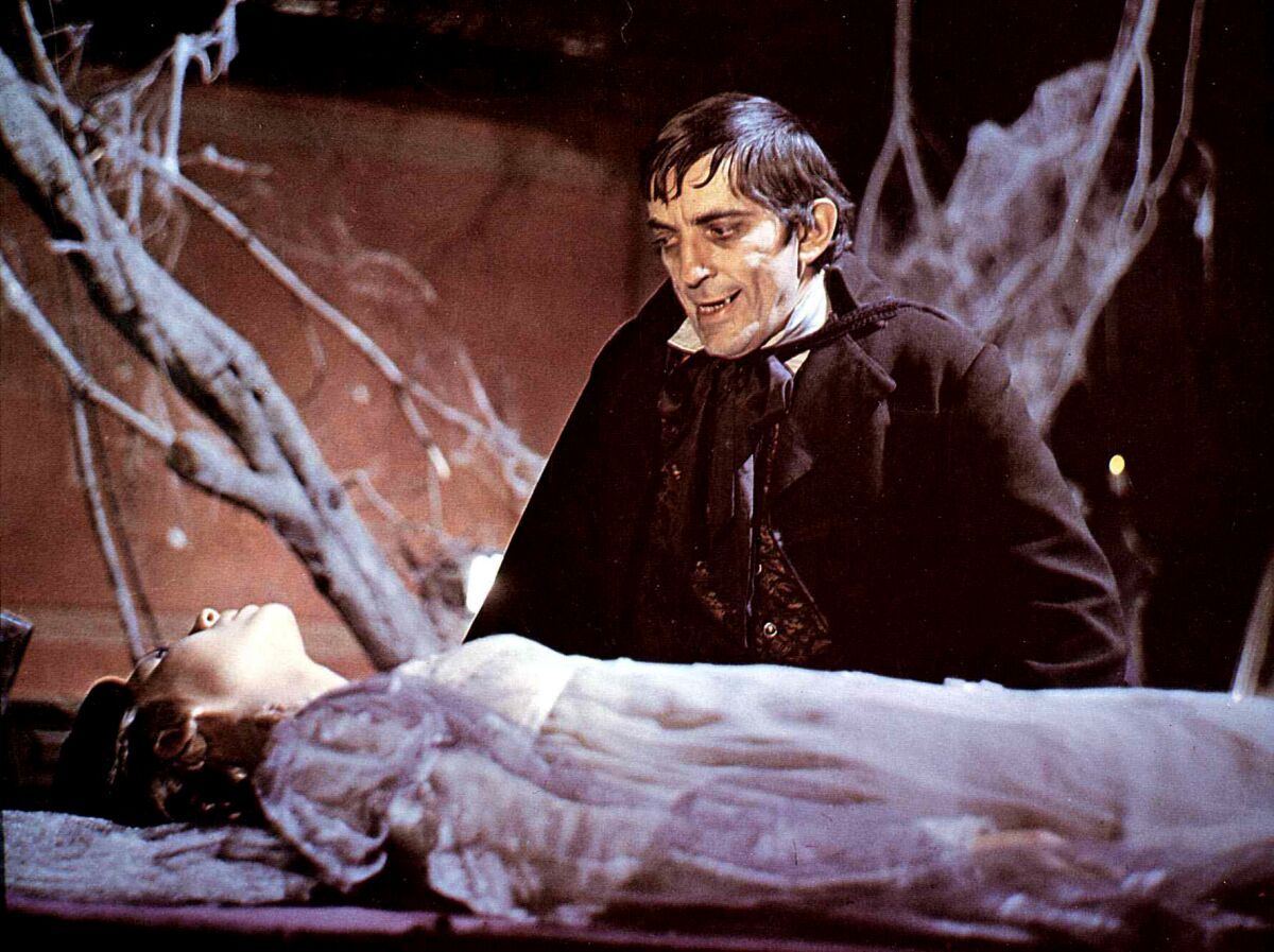 Jonathan Frid and Kathryn Leigh Scott in “House Of Dark Shadows,” from 1970.