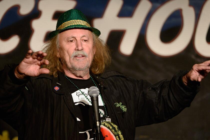 PASADENA, CA - MAY 23: Comedian Gallagher performs during his appearance at The Ice House Comedy Club on May 23, 2014 in Pasadena, California. (Photo by Michael Schwartz/WireImage)