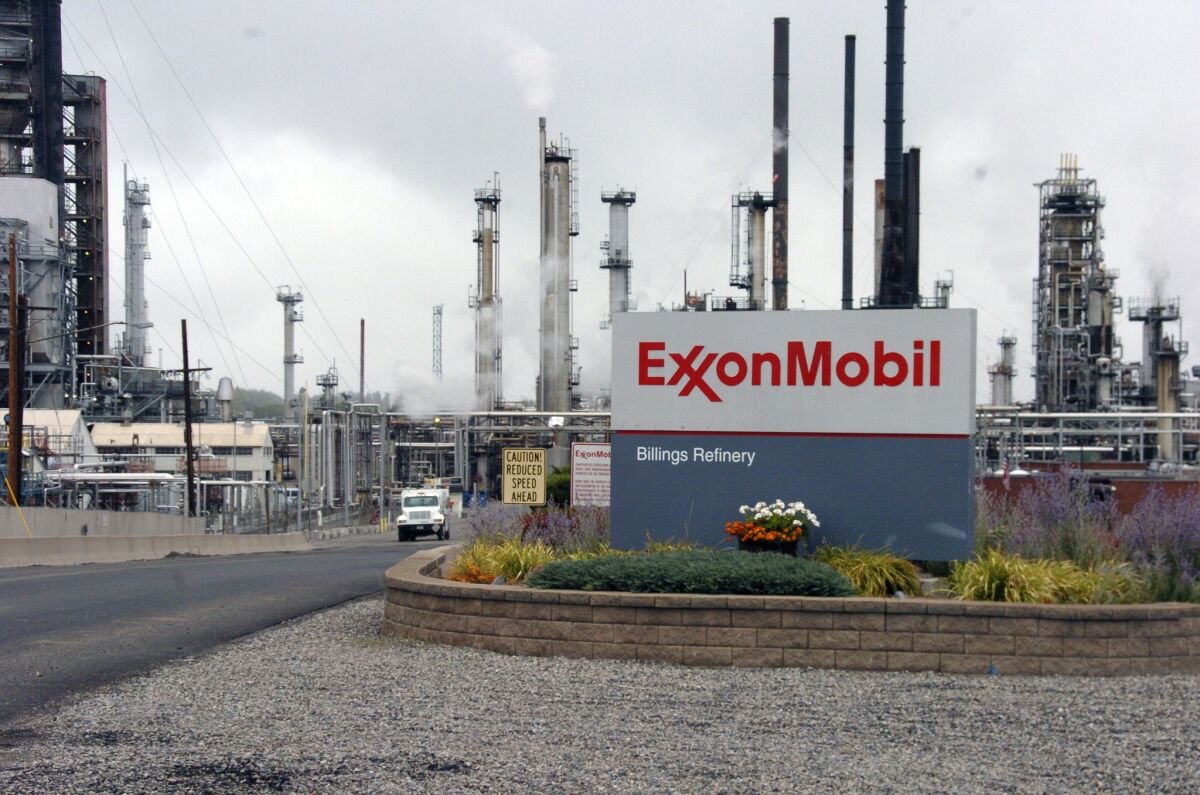 An Exxon Mobil refinery in Billings, Mont.