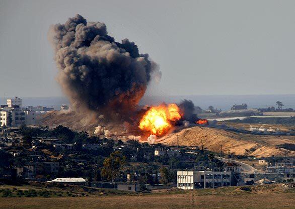 Israel-Gaza conflict: explosion