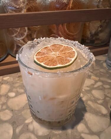 The coconut pineapple margarita at Esperanza recalls a piña colada in taste.