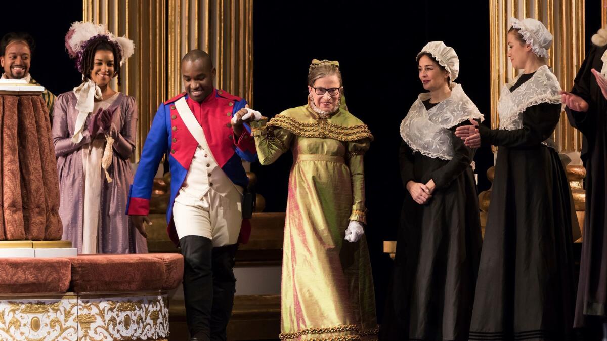 The performance of "The Daughter of the Regiment" marks Ginsburg's debut in an operatic speaking role.