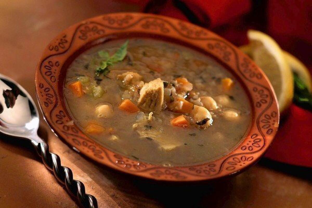 Moroccan chicken soup.