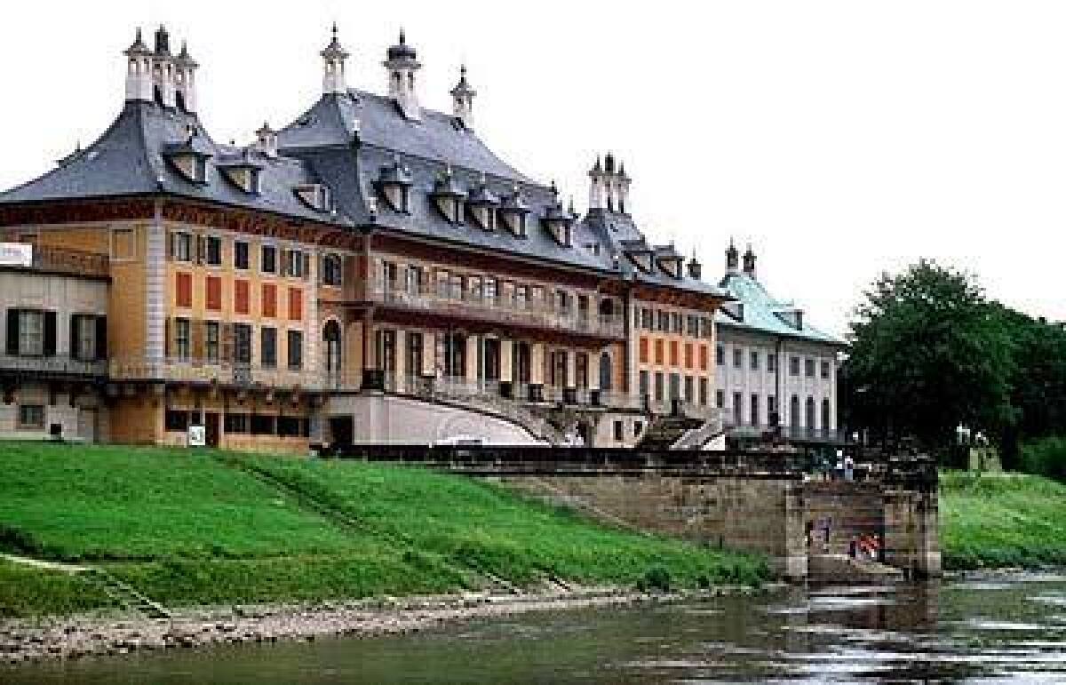 HOLDING COURT: Pillnitz Castle, on the banks of the Elbe River, was the summer residence of Saxon electors who traveled there in the 18th century.
