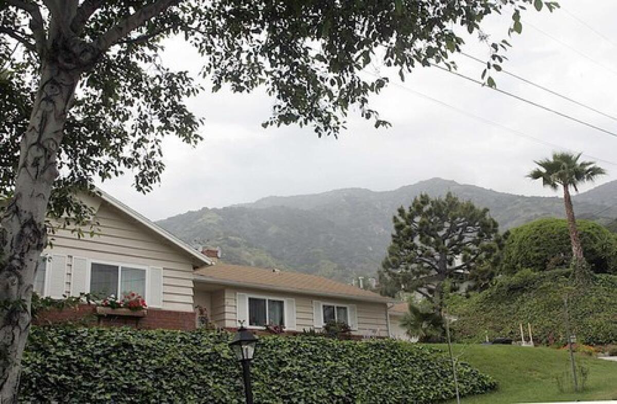 This home on Spinks Canyon Road is nestled in the foothills of the craggy San Gabriels.
