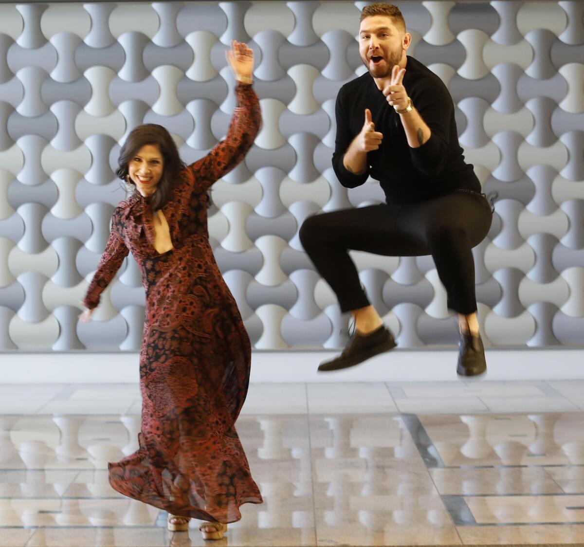 Actors Shoshannah Stern and Josh Feldman, co-creators and stars of "This Close," at the AMC offices in Santa Monica.