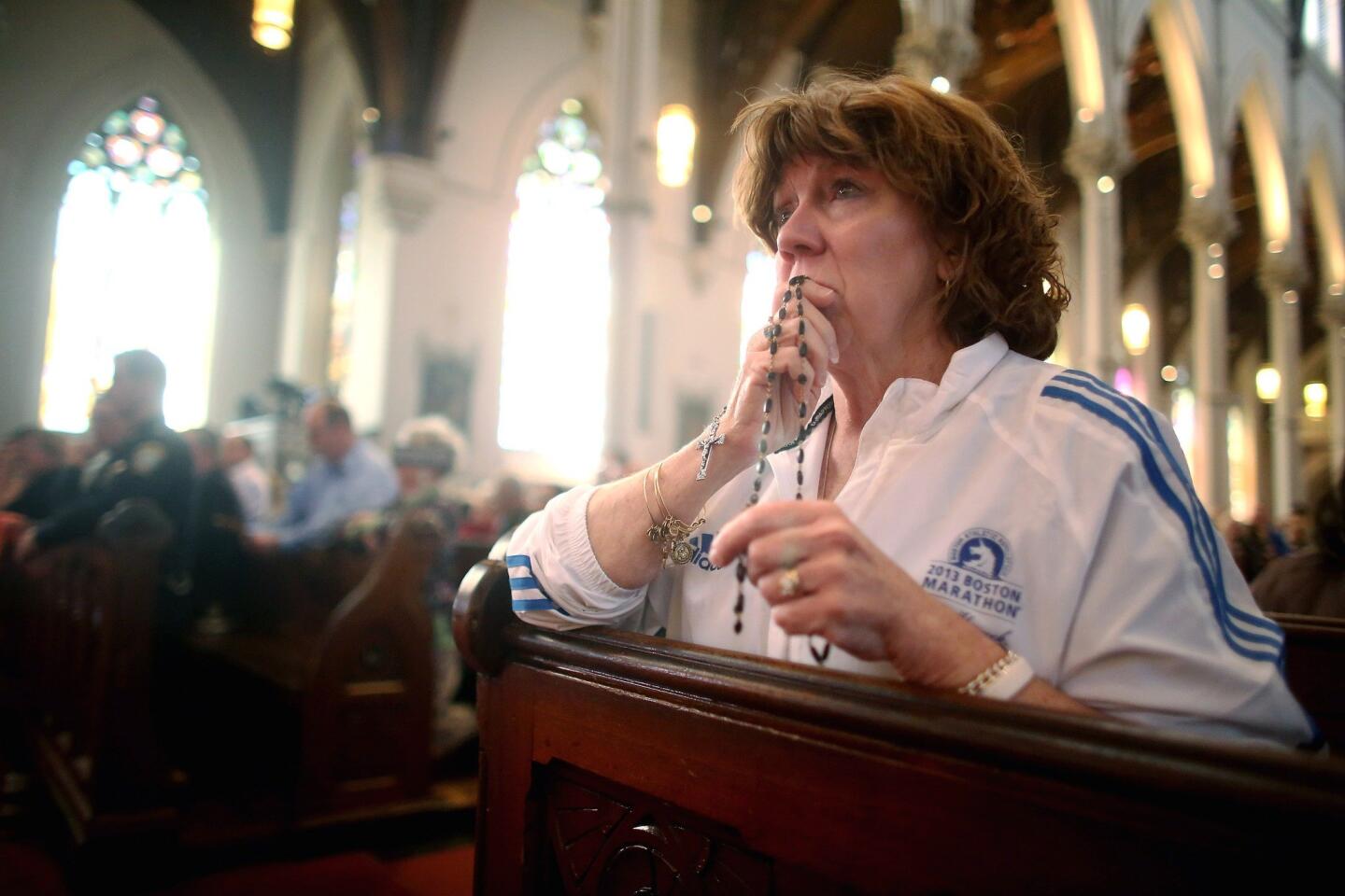 Sunday services held in honor of Boston bombing victims